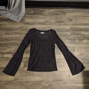 [Hollister] NWOT charcoal flare long sleeve shirt